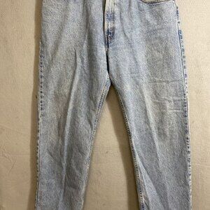Levis 501 Strauss Signature Men's Blue Fly Button Relaxed Fit Jeans Size 36x30‎